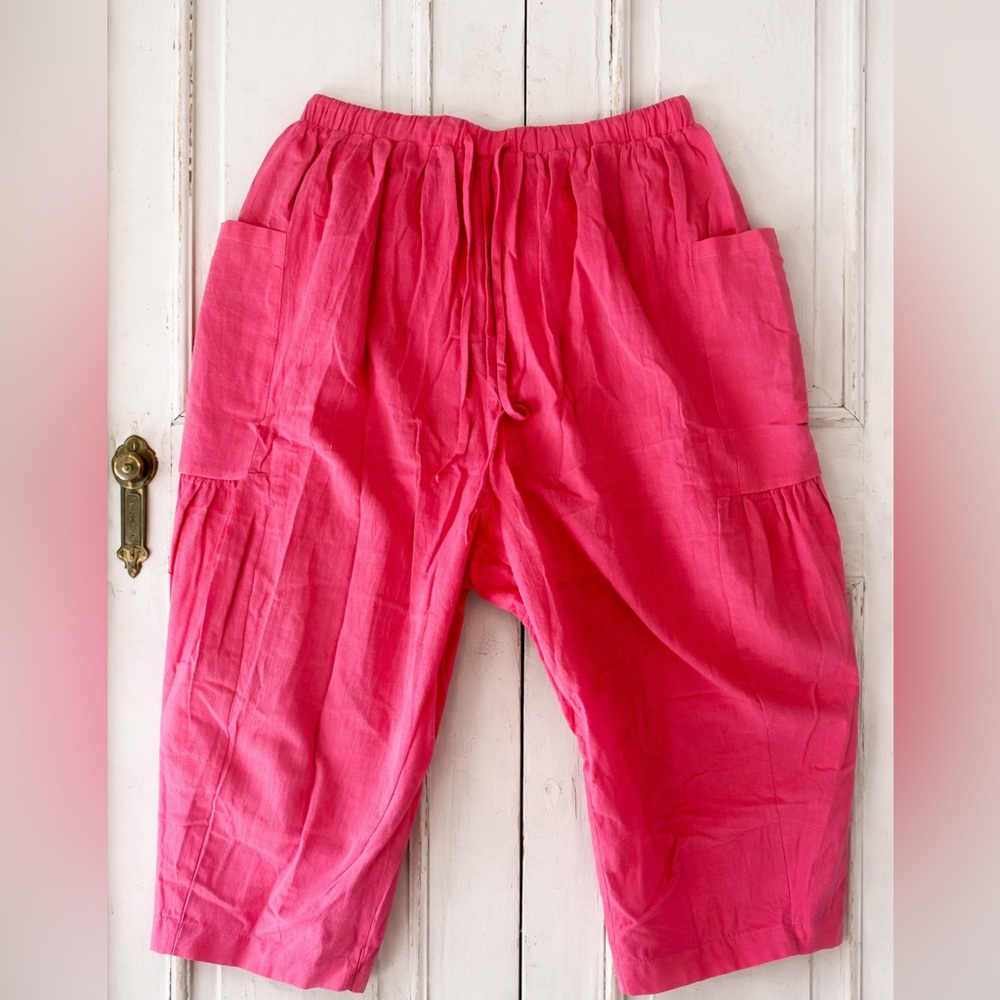 Bohemian Cotton Harem Pants – Vibrant Pink